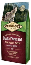 Carnilove Cat Hairball Control Kaczka i Bażant /
