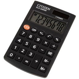 CITIZEN Kalkulator SLD-200NR Zasilanie bateryjno-słoneczne, 1 pamięć