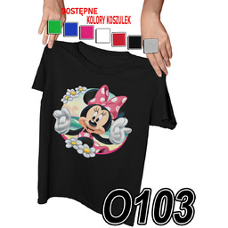 KOSZULKA DZIECIĘCA Z NADRUKIEM MYSZKA MICKEY MINNIE MIKI