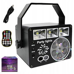 Laser Projektor Disco Reflektor Dyskotekowy Lampa Disco Imprezowy