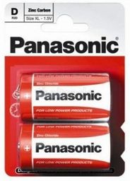 Baterie cynkowo-węglowe Panasonic R20 D - blister 2