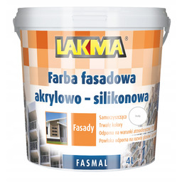 Lakma Fasmal Farba Elewacyjna Fasadowa Akrylowo-Silikonowa Mocna Biała