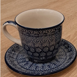 Filiżanka ze spodkiem komplet zestaw 773 Ceramika Bolesławiec