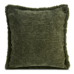 Eurofirany Poszewka dekoracyjna 45x45 Blanca 01 oliwkowa futerko