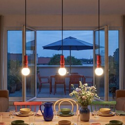 OSRAM Lampa wisząca Decor Bolty, możliwość ściemniania, czerwony,
