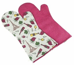 Bellatex Rękawice do grilla Wino bordo, 22 x