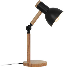 Biurkowa lampka Balbo T22004B-BL Zumaline regulacja drewniany czarny