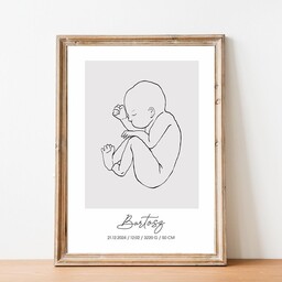 Pakamera Metryczka LineArt Plakat Szkic Nr.7