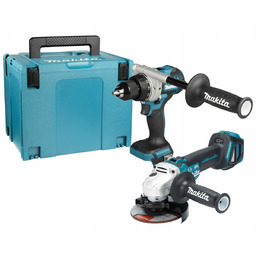 Makita Zestaw 18V wkrętarka DDF492 szlifierka DGA513 body