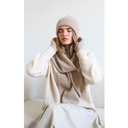 Pakamera Szalik Merino & cashmere beżowy