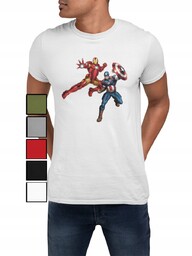 Koszulka T-Shirt Męska Z Nadrukiem Kapitan Ameryka Iron