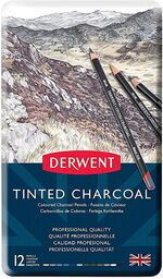 Derwent, 12 Kolorowych Węgli w Kredce Derwent Tinted