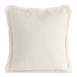 Eurofirany Poszewka dekoracyjna 45x45 Blanca 05 kremowa futerko