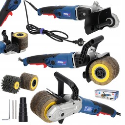 Satyniarka Szlifierka Walcowa 1300W Do Drewna Stali Zestaw