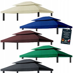 Dach Poszycie Pawilon 4x3m Wodoodporny M5Antracyt