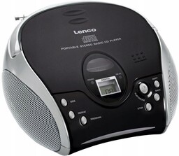 Przenośny odtwarzacz czarny /srebrny CD Lenco SCD-24 Radio