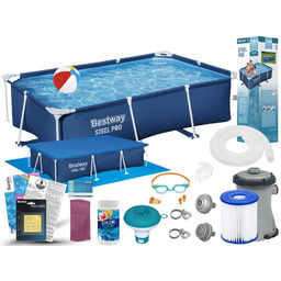 Basen Bestway 259x170x61 Ogrodowy Stelażowy 56403 15w1