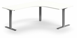 Biurko QBUS, kształt L, 1600x2000 mm, rama T,