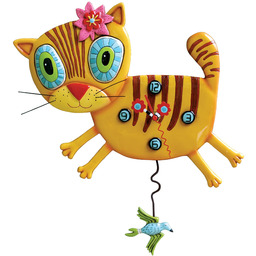 Allen Designs Zegar Kimi Kitty (pręgowany kot)