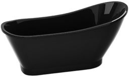 Besco Gloria black 150x68cm czarna wanna wolnostojąca Retro+syfon