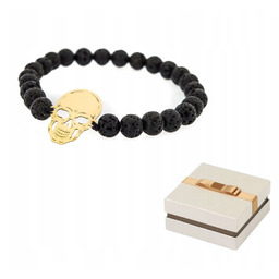 Złoto 585 Bransoletka Ze Złotą Czaszką 14 karatów