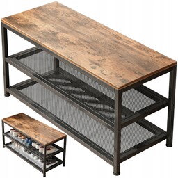 Regał Szafka Na Buty Siedziskiem Duża Półka Industrialna