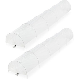 Relaxdays Tunel foliowy, zestaw 2 sztuk, długość 3,7