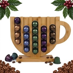 STOJAK NA KAPSUŁKI NESPRESSO ORGANIZER DO KAWY BAMBUSOWY