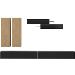 Meblościanka SLIM Oak Primavera/Black