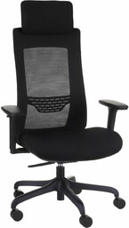 Fotel biurowy Jupiter, obrotowy ergonomiczny, czarny z siatkowym