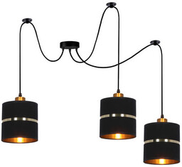 Lampa wisząca Assam 33-17772 Candellux regulowana czarna złota