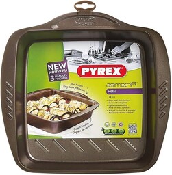 Pyrex asimetriA brytfanna z metalu, poręczna, kwadratowa, 24