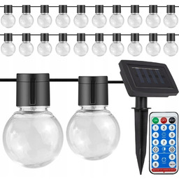 Girlanda solarna Led ogrodowa 50 x żarówek Lampki
