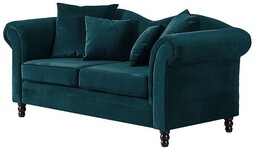 Sofa 2-osobowa tapicerowana turkusowa Gryf