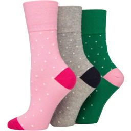 Gentle Grip 3Pack skarpetki bezuciskowe Micro Polka,