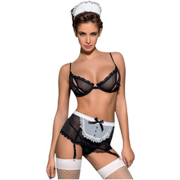 Obsessive Maidme - zestaw kostiumu pokojówki (6 części)