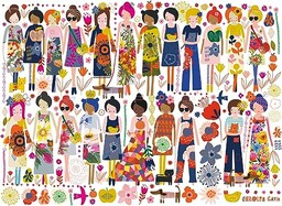 Puzzle dla dzieci 2D: Przyjaciele i kwiaty 200