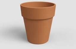 Wysoka donica z gliny ITA VASO ALTO TERRACOTTA