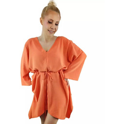 Piękna luźna sukienka mini asymetryczna-XL/2XL