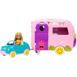 Lalka Barbie Chelsea Auto kabriolet FXG90 Samochód Kamper