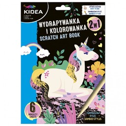 Wydrapywanka i kolorowanka 2w1 Jednorożce Kidea DF-WKBKA-92222