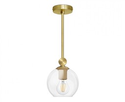 Lampa wisząca mosiężna z kloszem kulą GT-S1