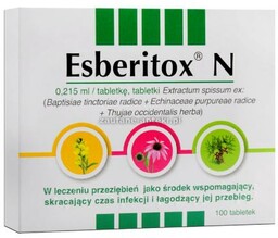 ESBERITOX N - 100 tabletek Lek pobudzający odporność