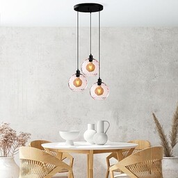 Opviq Elegancka różowa żyrandol, regulowana wysokość 40-120 cm,