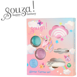 Tatuaże brokatowe z szablonami dla dzieci 12 el.