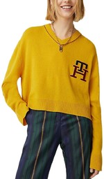 Sweter damski Tommy Hilfiger Pop V Neck wełniany