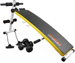ławka do ćwiczeń skośna Neo-Sport + ekspander +