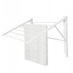 Suszarka ścienna łazienkowa 80 cm biała metalowa naścienna