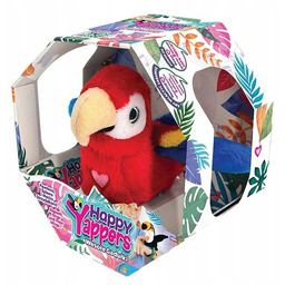 Maskotka interaktywna Happy Yappers Wesołe gadułki Papuga czerwona
