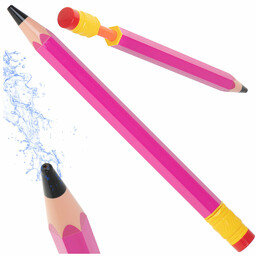 Sikawka plastikowa na wodę w kształcie ołówka różowa